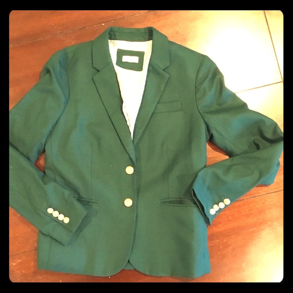 Tally Ho! Gorgeous J Crew Green Blazer - 4
